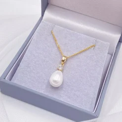 Lace & Favour Dolci Gold Teardrop Perlen Anhänger Halskette* Geschenke Für Brautjungfern | Geschenke Für Die Braut