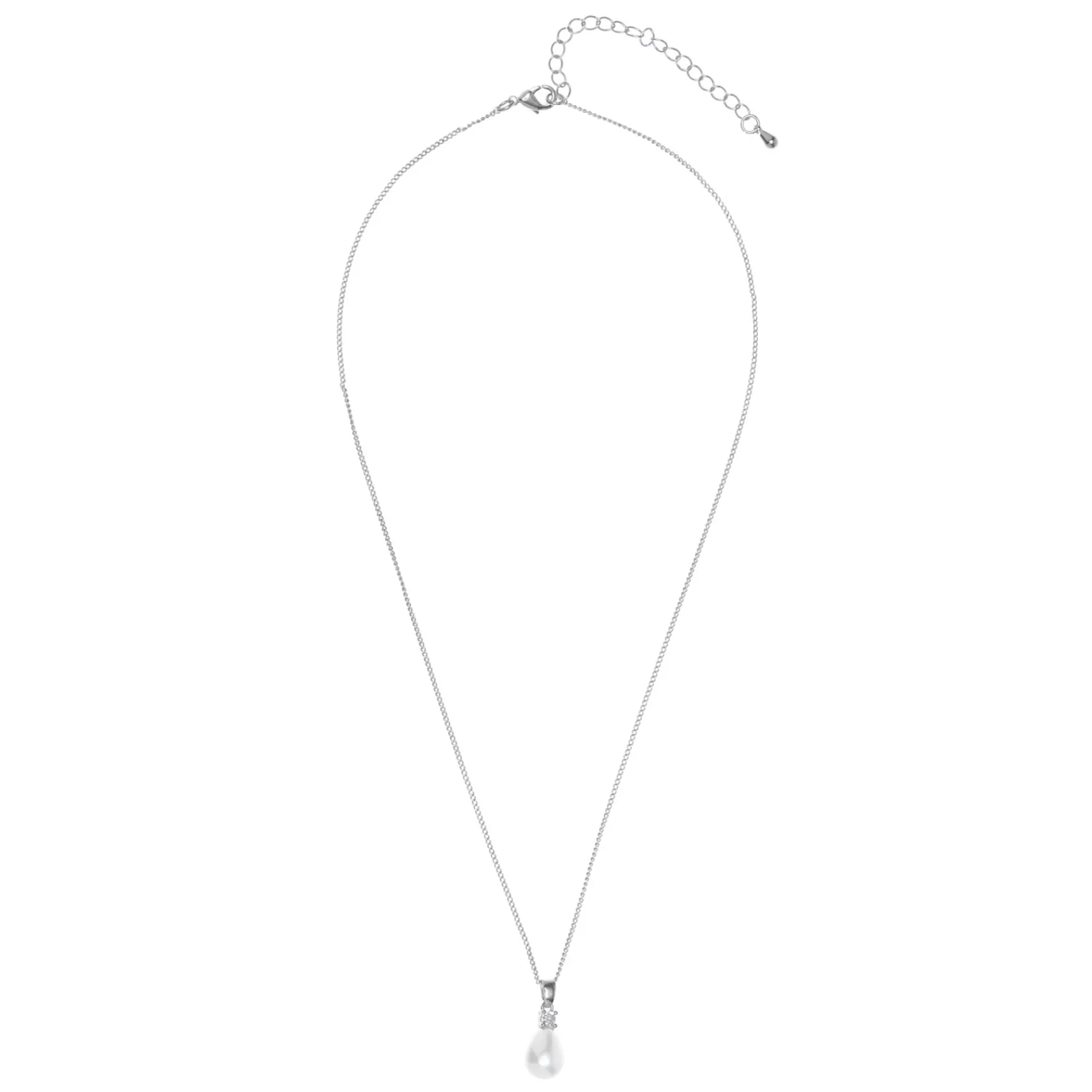 Lace & Favour Dolci Silber Teardrop Perlen Anhänger Halskette* Geschenke Für Brautjungfern | Geschenke Für Die Braut