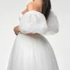 Poirier Elfenbeinfarbene Glitzer-Tüll-Puffärmel* Brautkleid Ärmel