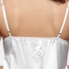 Poirier Elfenbeinfarbener Satin und französische Spitze Hochzeitsnachtkleid* Flitterwochengeschenke | Geschenke Für Die Braut
