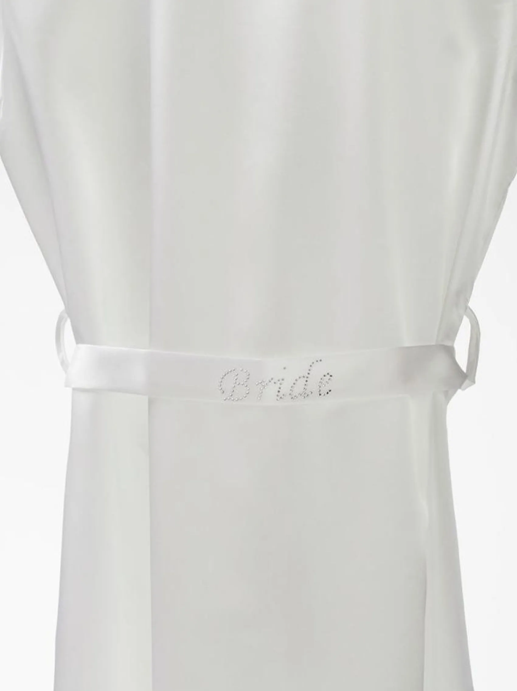 Poirier Elfenbeinfarbener Satin-Diamant-Brautmantel 'Bride' und 'Just Married' Brautmantel* Flitterwochengeschenke | Geschenke Für Die Braut