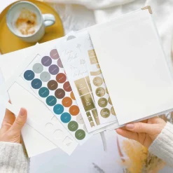 Blush & Gold Elfenbeinfarbenes Baumwoll-Leinen-Hochzeitsplanerbuch mit vergoldeten Rändern* Wedding Planner Bücher | Verlobungsgeschenke