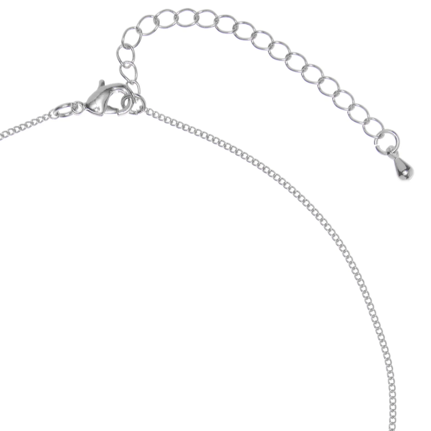Lace & Favour Ellie Silber Teardrop Kristall-Anhänger* Silberner Abschlussball-schmuck | Abschlussball-halsketten