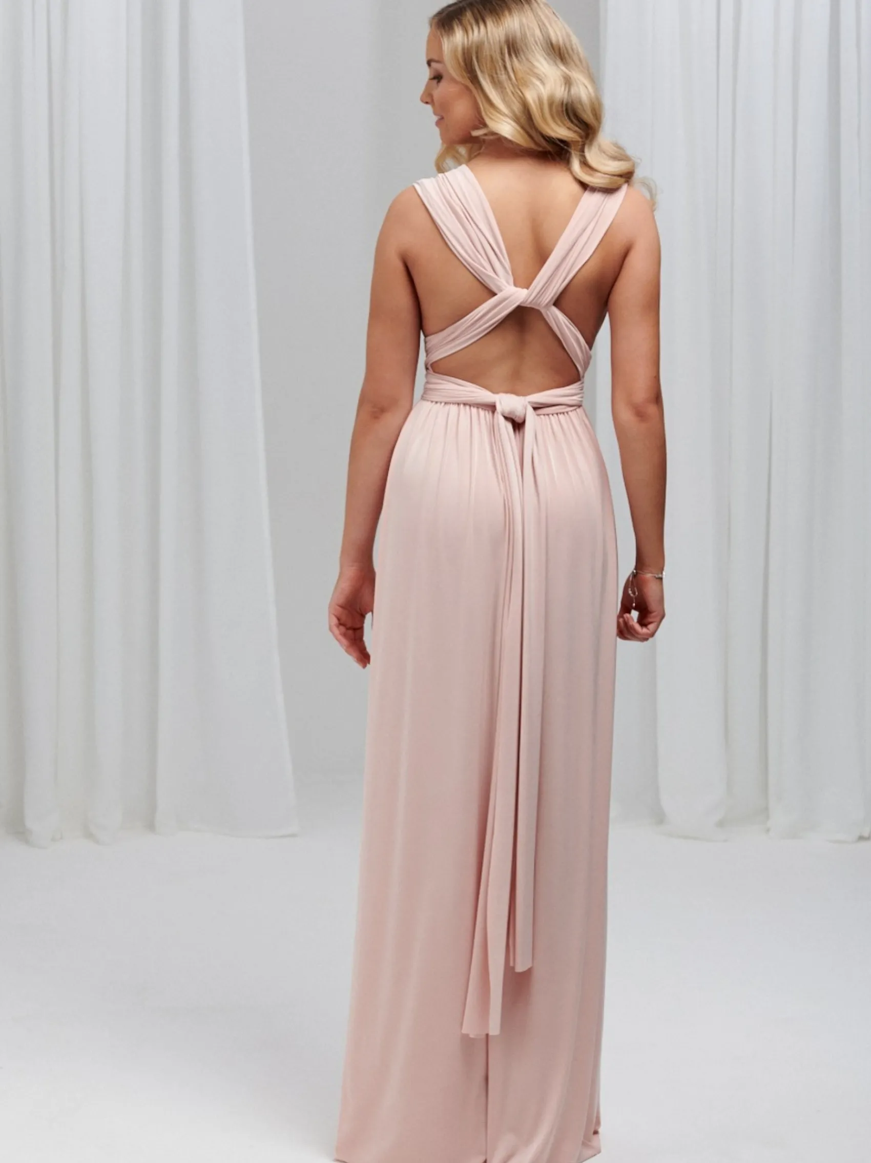Lace & Favour Emily Rose Blush Pink Mehrweg-Brautjungfernkleid* Multiway Brautjungfernkleider