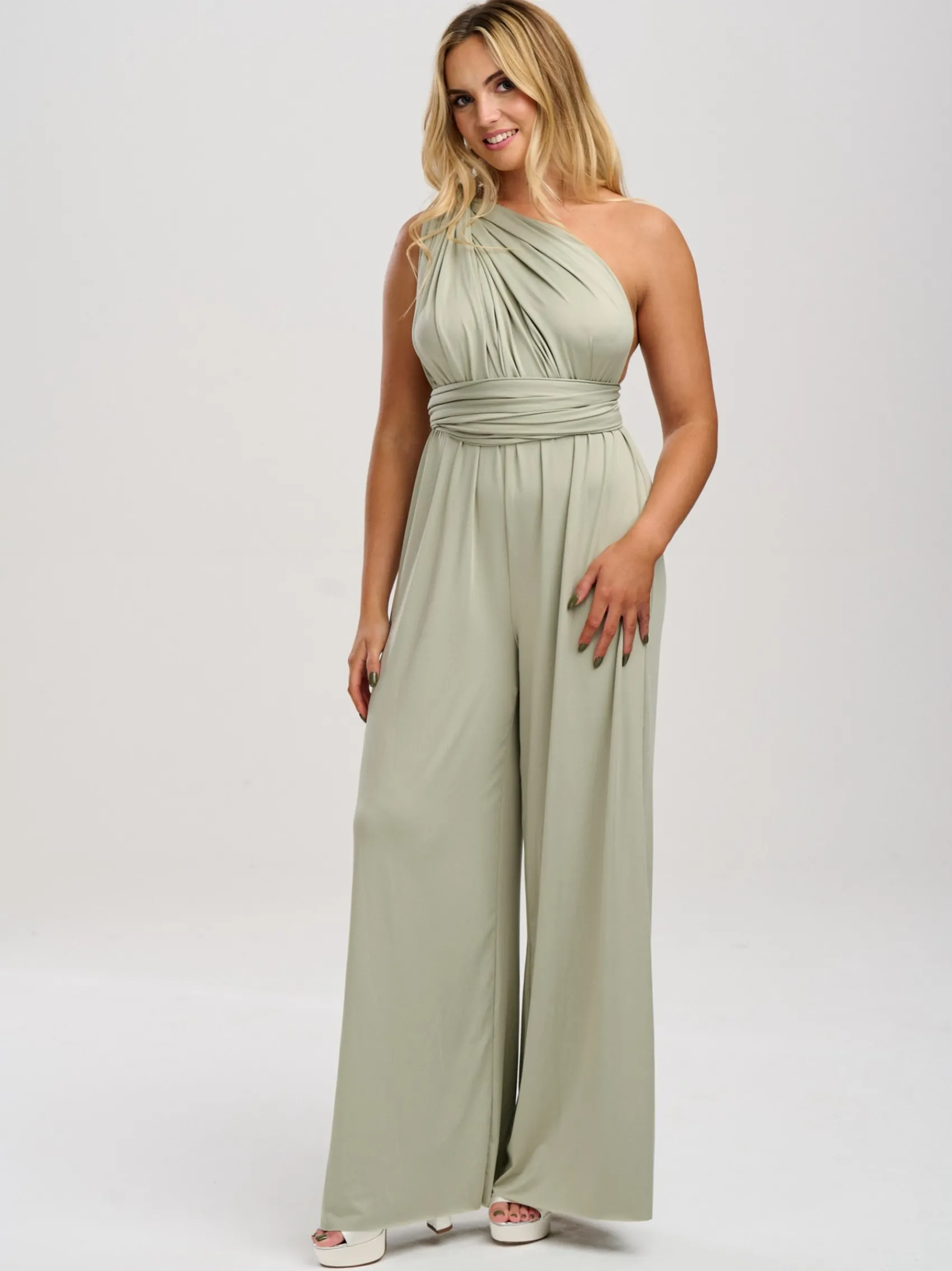 Lace & Favour Emily Rose Salbei Grün Multiway Brautjungfer Jumpsuit* Multiway-jumpsuits