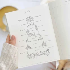 Blush & Gold Eukalyptus Luxus Hochzeitsplaner Buch mit vergoldeten Kanten | L&F* Wedding Planner Bücher | Verlobungsgeschenke