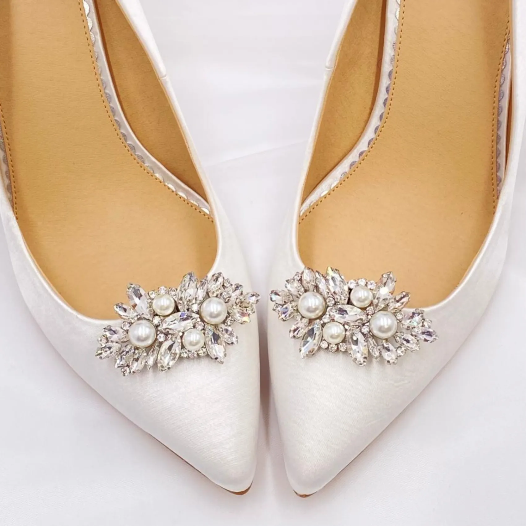 Lace & Favour Euphoria Perlen- und Kristallbroschen-Schuhclips* Schuhclips | Schuhclips