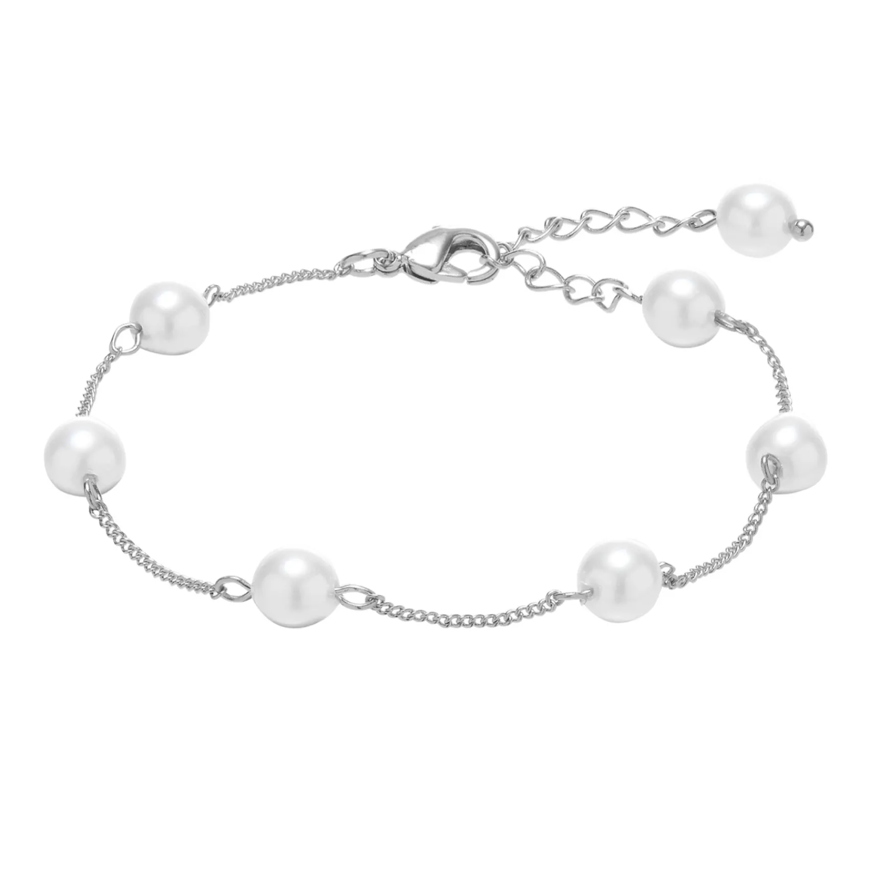 Lace & Favour Evie Silber zierliche Perlenkette Armbänder* Geschenke Für Brautjungfern | Geschenke Für Die Braut