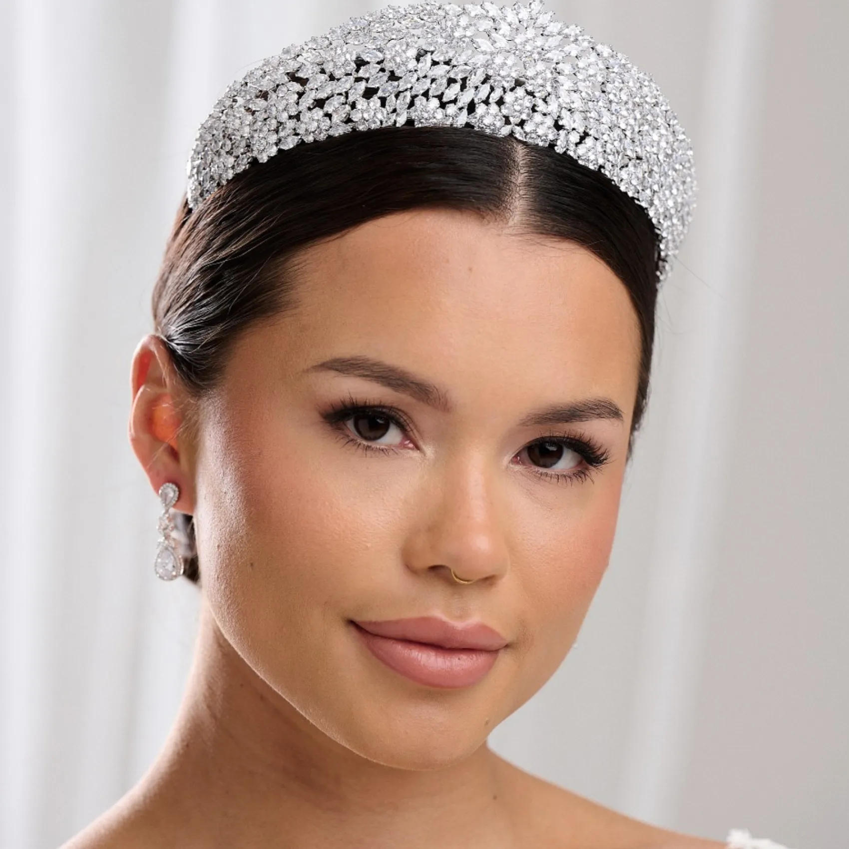 Lace & Favour Fantasia Statement Regal Kristall Prinzessin Tiara* Haarschmuck Aus Kristall | Silberne Haar-accessoires