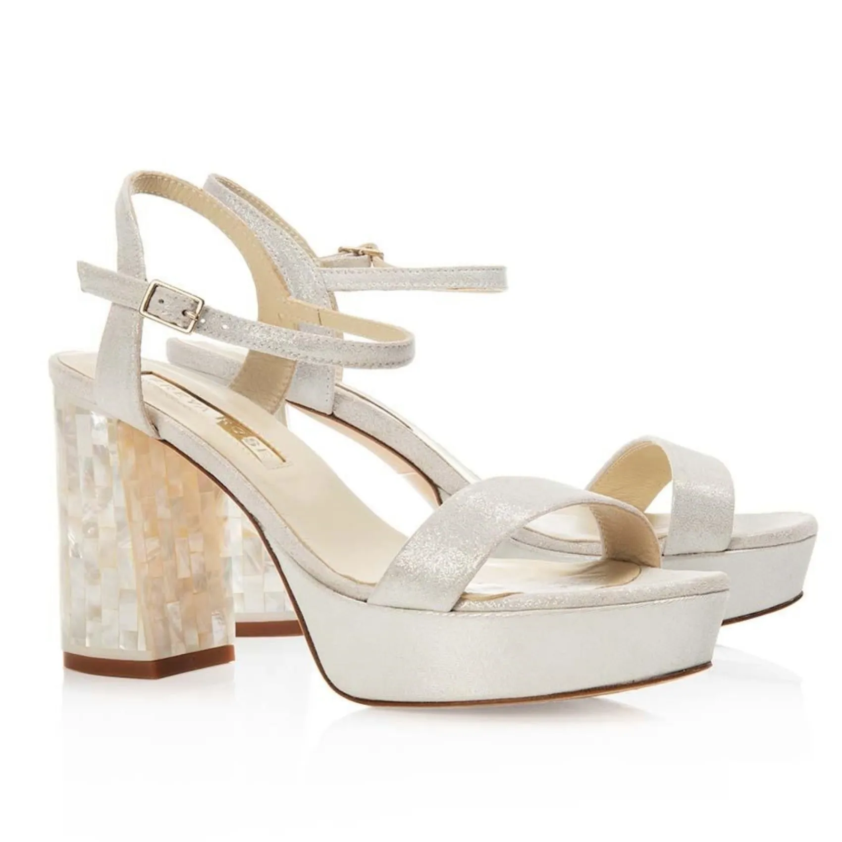 Freya Rose Gigi Elfenbeinfarbene Wildleder-Sandalen mit klobigem Plateau* Schuhe Für Hochzeitsgäste | Hochzeitsschuhe