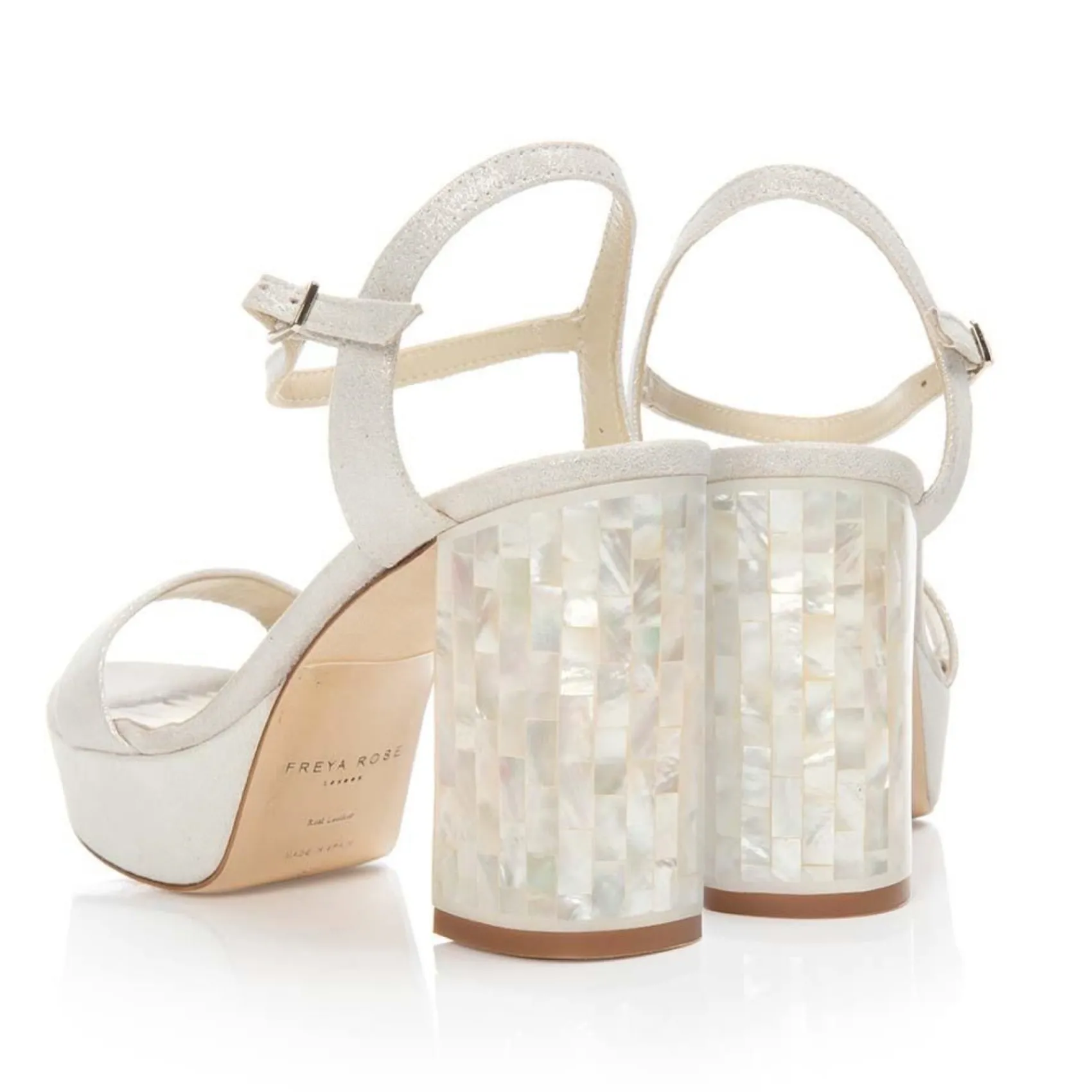 Freya Rose Gigi Elfenbeinfarbene Wildleder-Sandalen mit klobigem Plateau* Schuhe Für Hochzeitsgäste | Hochzeitsschuhe
