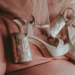 Freya Rose Gigi Elfenbeinfarbene Wildleder-Sandalen mit klobigem Plateau* Schuhe Für Hochzeitsgäste | Hochzeitsschuhe