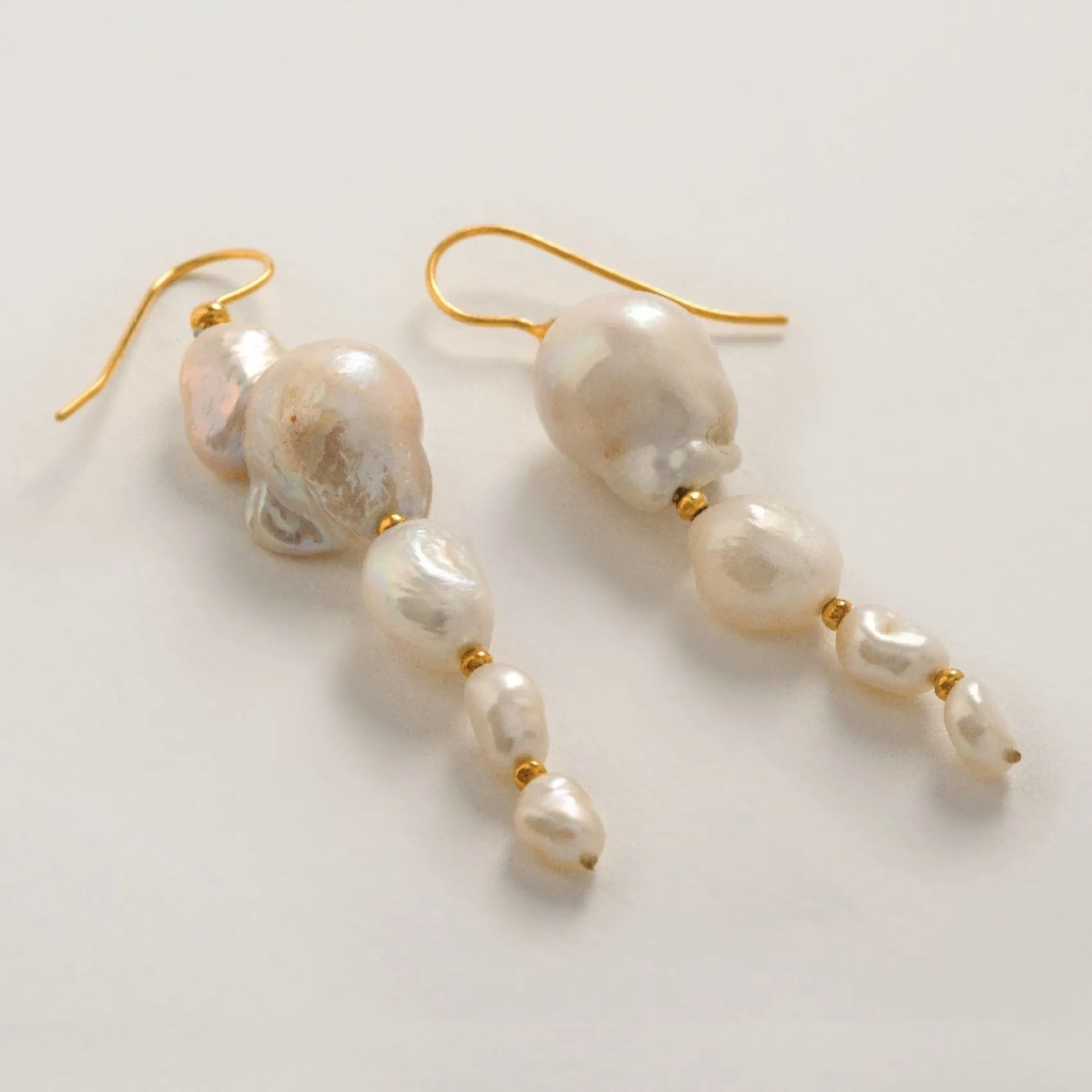 Freya Rose Große Barock Perlen Statement Gold Tropfen Ohrringe* Gold-hochzeitsschmuck | Hochzeitsgast-schmuck