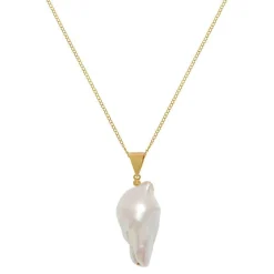 Freya Rose Große Barock Perle 22ct Gold Anhänger Halskette* Gold-hochzeitsschmuck | Hochzeitsgast-schmuck