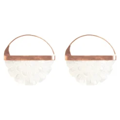 Freya Rose Handgeschnitzte Perlmutt-Rosenkranz-Ohrringe* Roségold Hochzeitsschmuck | Hochzeitsgast-schmuck