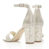 Freya Rose Martene Champagner Wildleder Mutter der Perle Blockabsatz Sandalen* Schuhe Für Hochzeitsgäste | Hochzeitsschuhe