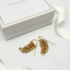 Freya Rose midi-Kristall-Tropfen-Ohrringe aus 22 Karat Gold* Kristall-hochzeitsschmuck | Gold-hochzeitsschmuck