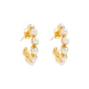 Freya Rose Mini-Bohrer Perle Gold Creolen* Geschenke Für Die Braut | Perlen-hochzeitsschmuck