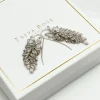 Freya Rose Silberne Midi-Kristall-Tropfen-Ohrringe* Kristall-hochzeitsschmuck | Silberner Hochzeitsschmuck