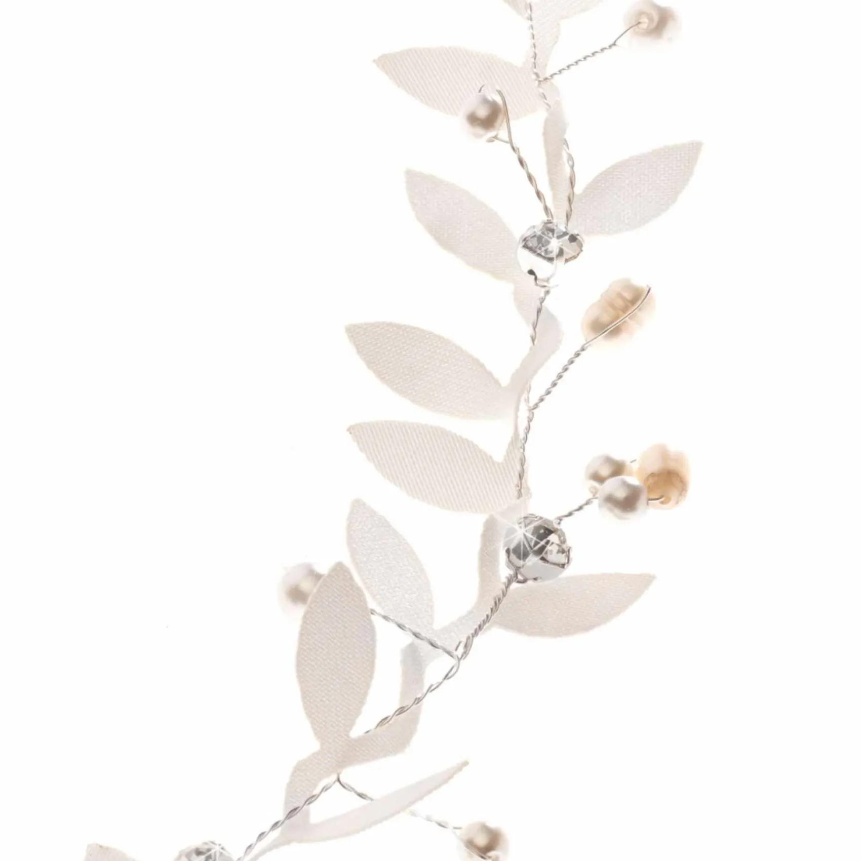 Poirier Gaia Silver Leaf Braut Boho Stirnband* Silberne Haar-accessoires | Brautjungfer Haarschmuck