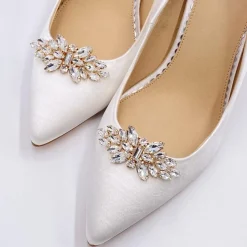Lace & Favour Glamour Gold Klassische Kristall-Schuhclips* Geschenke Für Die Braut | Schuhclips