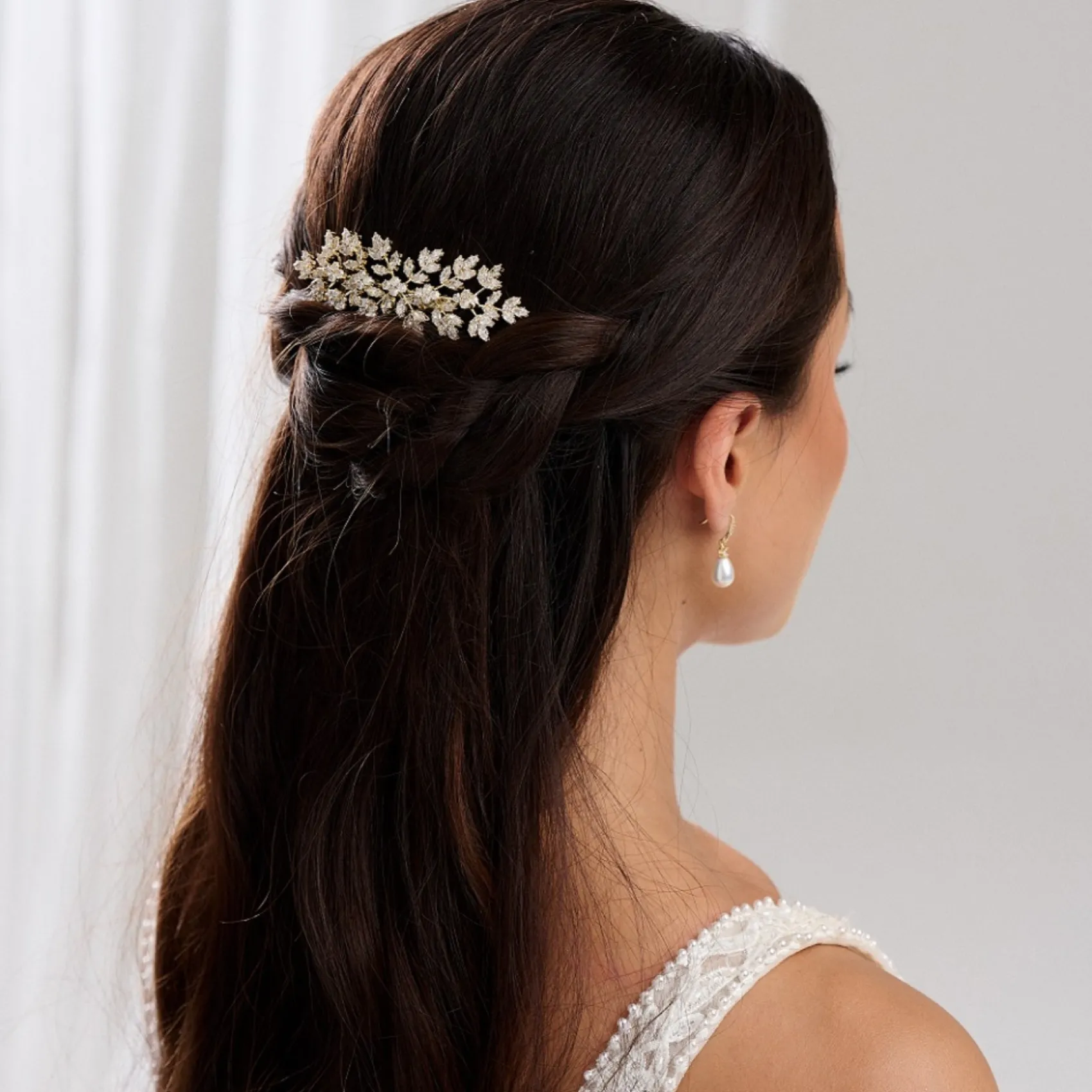 Lace & Favour Glanz Gold Kristall Spray Hochzeit Haarkamm* Abschlussball Haarspangen & Kämme | Geschenke Für Die Braut
