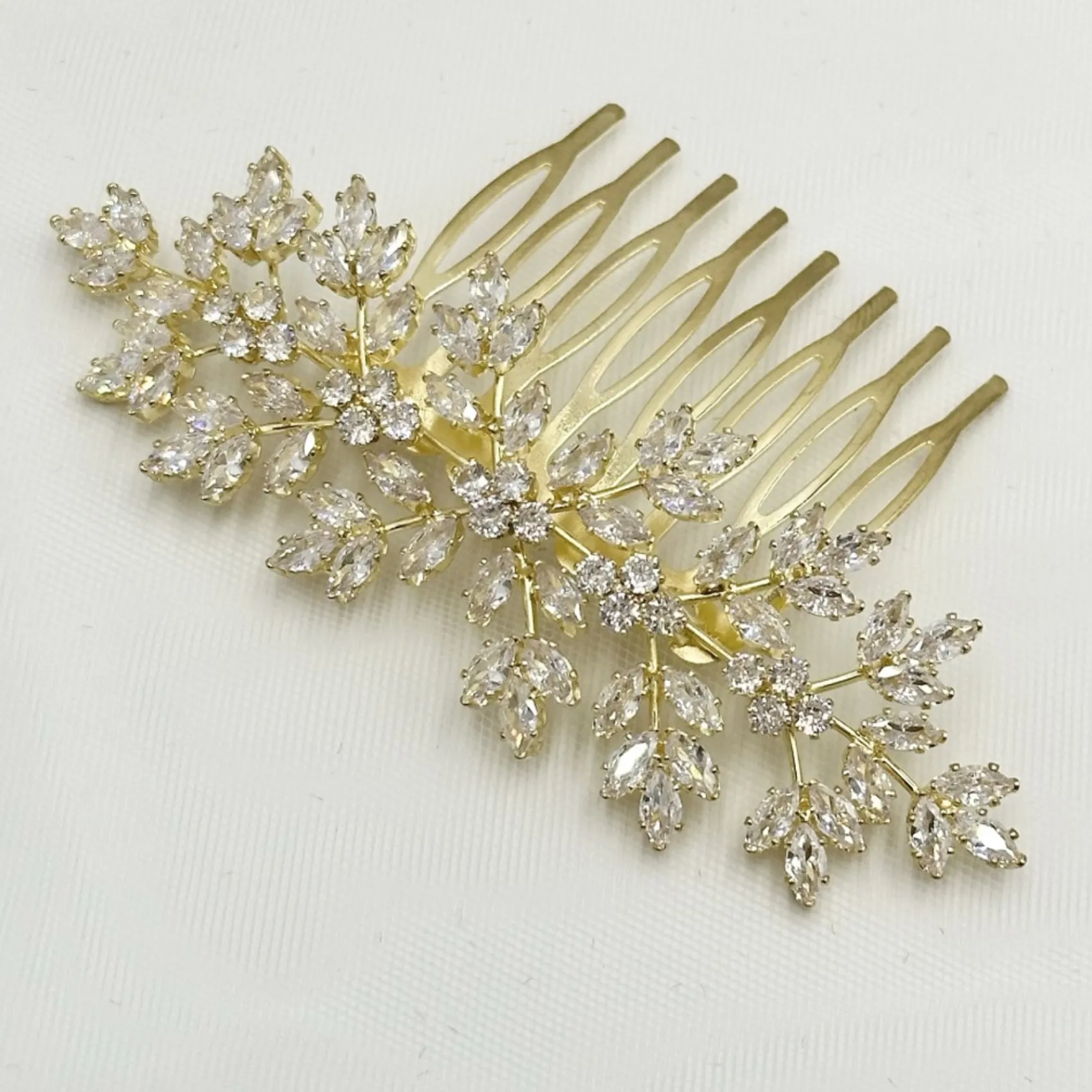 Lace & Favour Glanz Gold Kristall Spray Hochzeit Haarkamm* Abschlussball Haarspangen & Kämme | Geschenke Für Die Braut