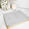 Blush & Gold Graues und goldenes Luxus-Hochzeitsplanerbuch mit vergoldeten Rändern* Wedding Planner Bücher | Verlobungsgeschenke
