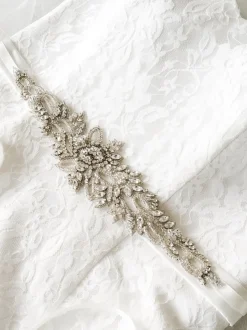 Beads & Beyond Hamilton Vintage Perlen und Kristall verschönert Brautgürtel* Brautkleid Gürtel