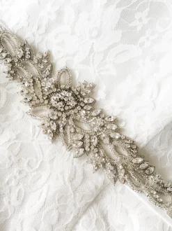 Beads & Beyond Hamilton Vintage Perlen und Kristall verschönert Brautgürtel* Brautkleid Gürtel