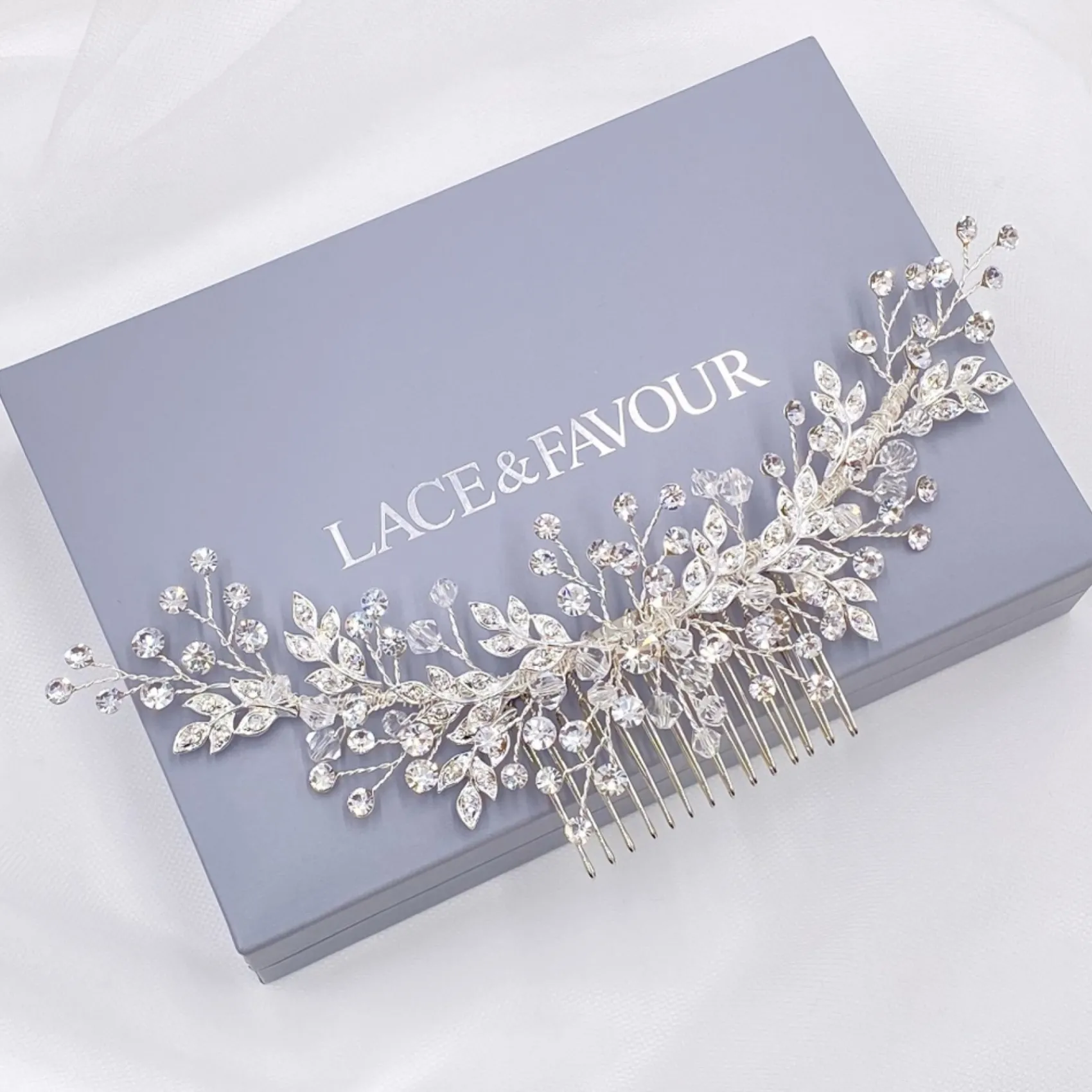 Twilight Designs Harley Diamante und Kristall Blätter Hochzeit Haar Kamm* Abschlussball Haarspangen & Kämme | Haarschmuck Aus Kristall