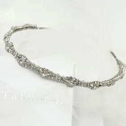 Beads & Beyond Harper Narrow Diamante Wedding Headband* Vintage-kopfbedeckungen | Haarschmuck Aus Kristall