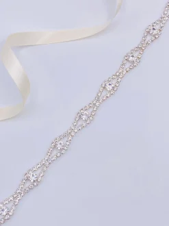 Beads & Beyond Harper Schmaler Diamantketten-Brautgürtel* Brautkleid Gürtel