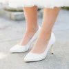 Harriet Wilde Joanie Mid Elfenbein Satin Plateau Schuhe* Hochzeitsschuhe | Schuhe Mit Mittlerem Absatz