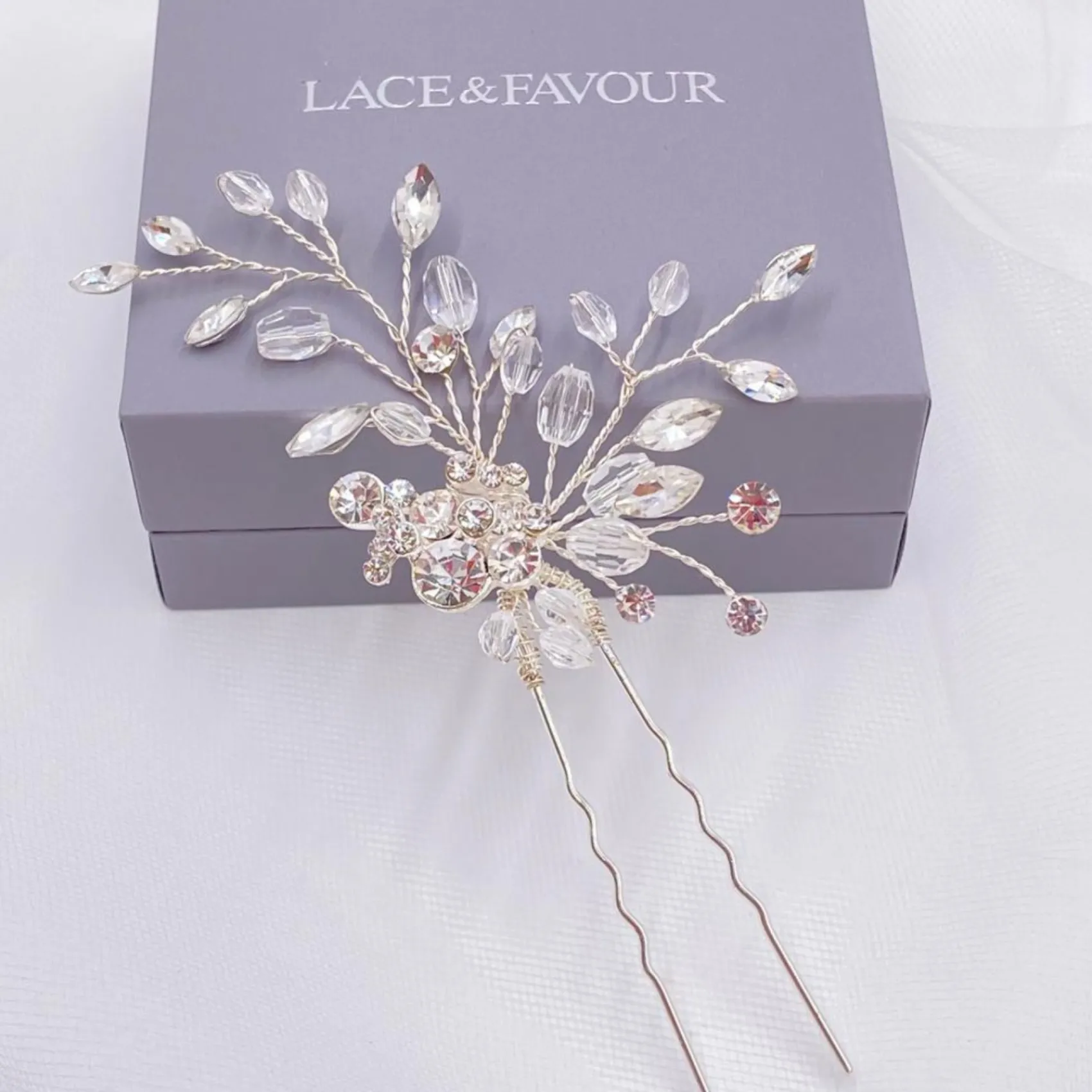 Twilight Designs Hera Kristall und Diamanten Hochzeit Haarnadel* Abschlussball Haarspangen & Kämme | Geschenke Für Brautjungfern