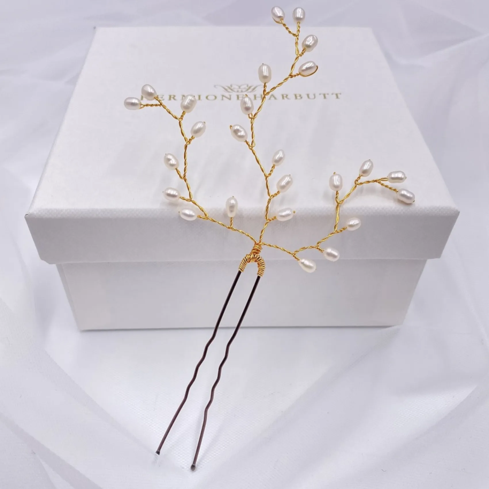 Hermione Harbutt Lily Süßwasserperlen Braut Haarnadeln* Perlen-haarschmuck | Gold-haar-accessoires