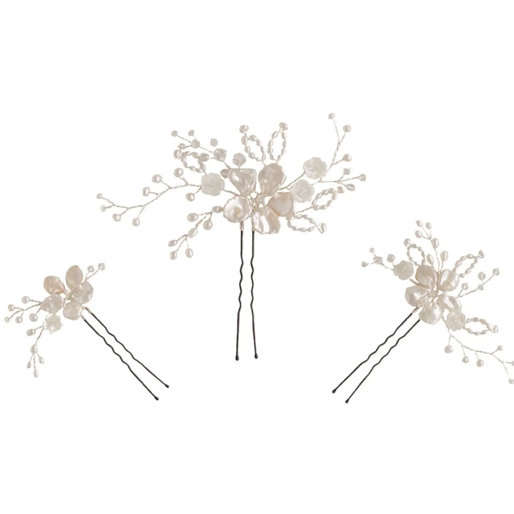 Hermione Harbutt Sommer Floral Perle Braut Haarnadeln* Perlen-haarschmuck | Silberne Haar-accessoires