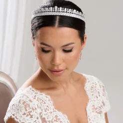 Lace & Favour Imperial Vintage inspiriert Cubic Zirkonia Hochzeit Tiara* Vintage-kopfbedeckungen | Haarschmuck Aus Kristall