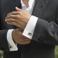 Ivory & Co Trauzeugen Manschettenknöpfe mit Kristall | Lace & Favour* Geschenke Für Den Bräutigam | Hochzeit Manschettenknöpfe