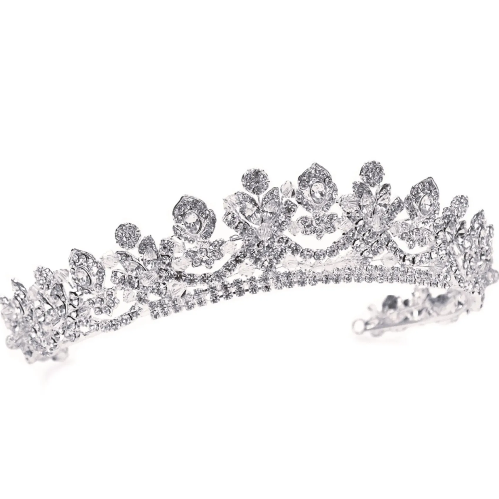 Ivory & Co Ivory and Co Alexandra Silber Kristall verschönert Braut Tiara* Vintage-kopfbedeckungen | Silberne Haar-accessoires