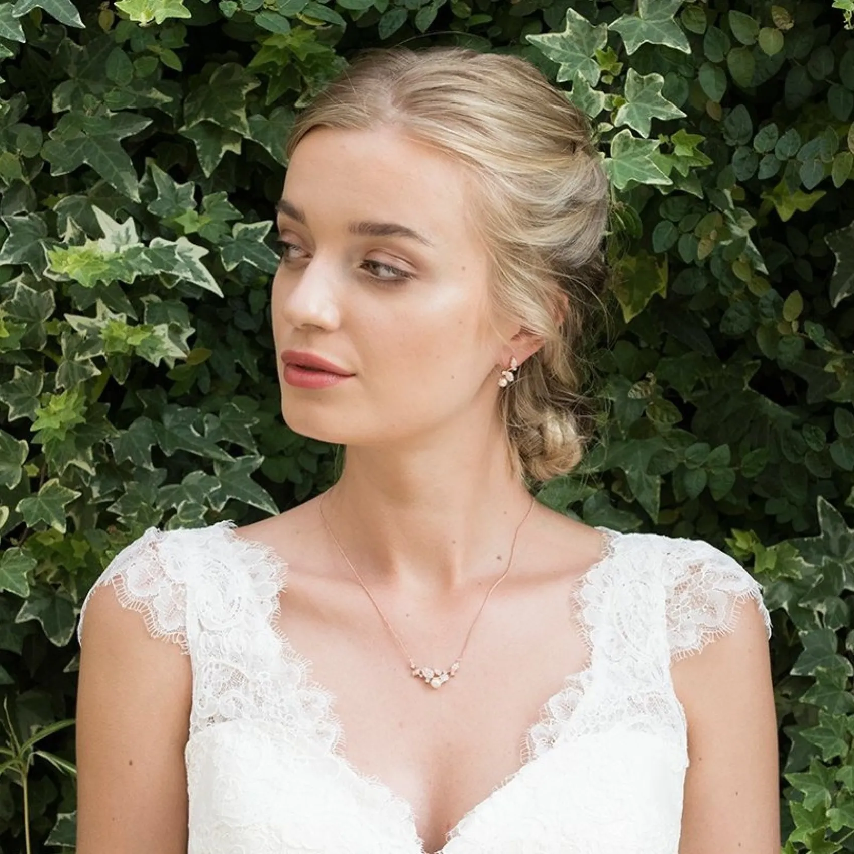 Ivory & Co Ivory and Co Aphrodite Kristall und Perle Hochzeit Ohrringe Rose Gold* Geschenke Für Brautjungfern | Geschenke Für Die Braut