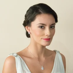 Ivory & Co Ivory and Co Art Deco Kristall-Ohrstecker* Silberner Abschlussball-schmuck | Abschlussball-ohrringe