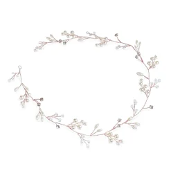 Ivory & Co Ivory and Co Aurora Rose Gold Zierliche Perle und Kristall Haarstrang* Perlen-haarschmuck | Haarschmuck In Roségold