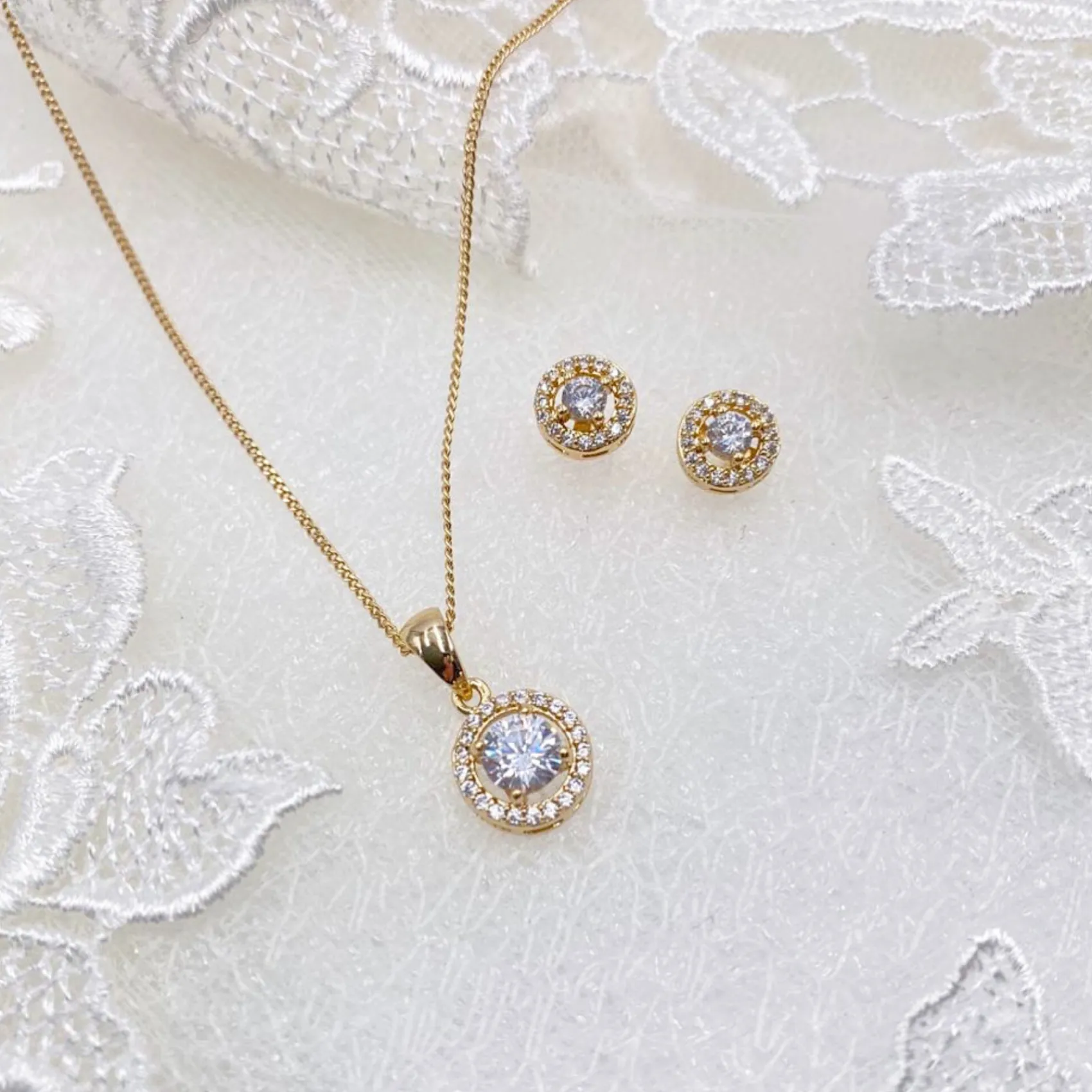 Ivory & Co Ivory and Co Balmoral Gold Hochzeitsschmuck Set* Goldener Abschlussball-schmuck | Abschlussball-schmuck-sets