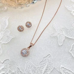 Ivory & Co Ivory and Co Balmoral Rose Gold Hochzeitsschmuck Set* Geschenke Für Brautjungfern | Geschenke Für Die Braut