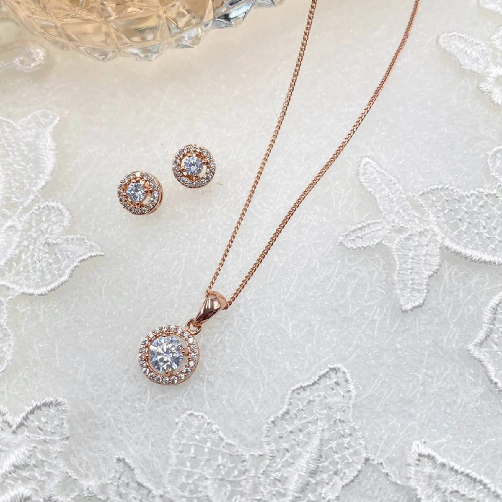 Ivory & Co Ivory and Co Balmoral Rose Gold Hochzeitsschmuck Set* Geschenke Für Brautjungfern | Geschenke Für Die Braut