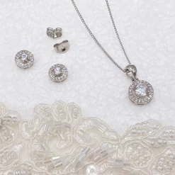 Ivory & Co Ivory and Co Balmoral Silber Hochzeitsschmuck Set* Silberner Abschlussball-schmuck | Abschlussball-schmuck-sets