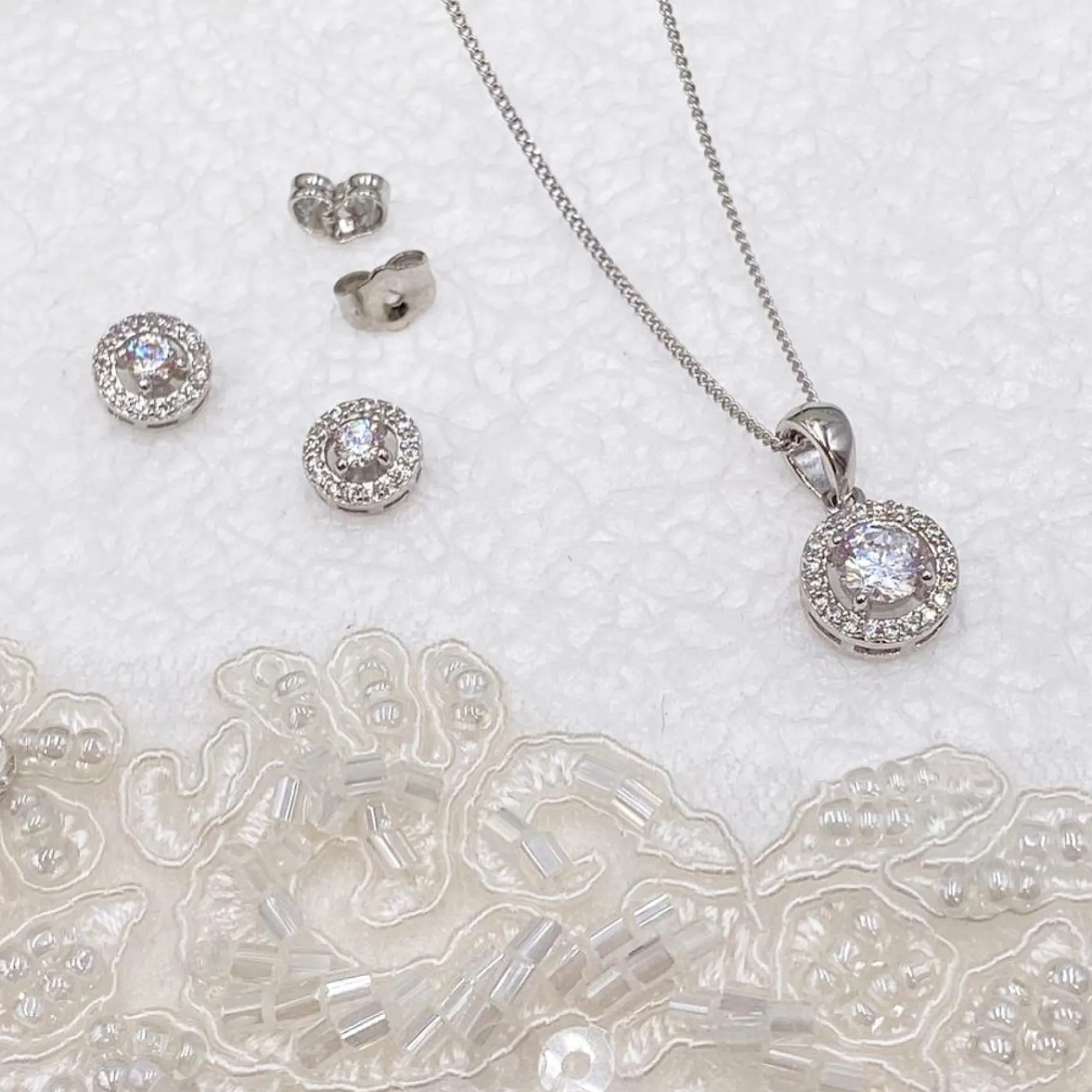 Ivory & Co Ivory and Co Balmoral Silber Hochzeitsschmuck Set* Silberner Abschlussball-schmuck | Abschlussball-schmuck-sets