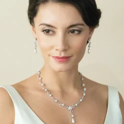 Ivory & Co Ivory and Co Belgravia Perlen- und Kristall-Hochzeitskette* Geschenke Für Die Braut | Vintage Hochzeitsschmuck