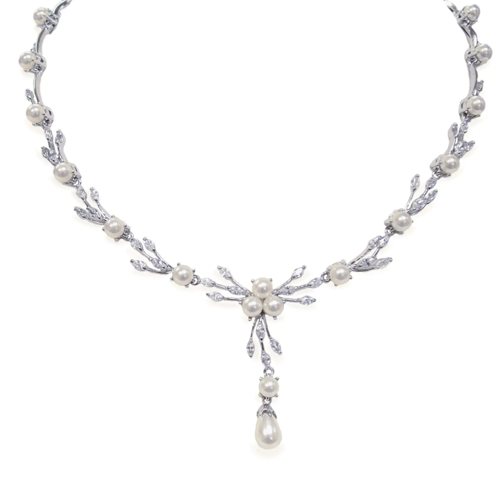 Ivory & Co Ivory and Co Belgravia Perlen- und Kristall-Hochzeitskette* Geschenke Für Die Braut | Vintage Hochzeitsschmuck